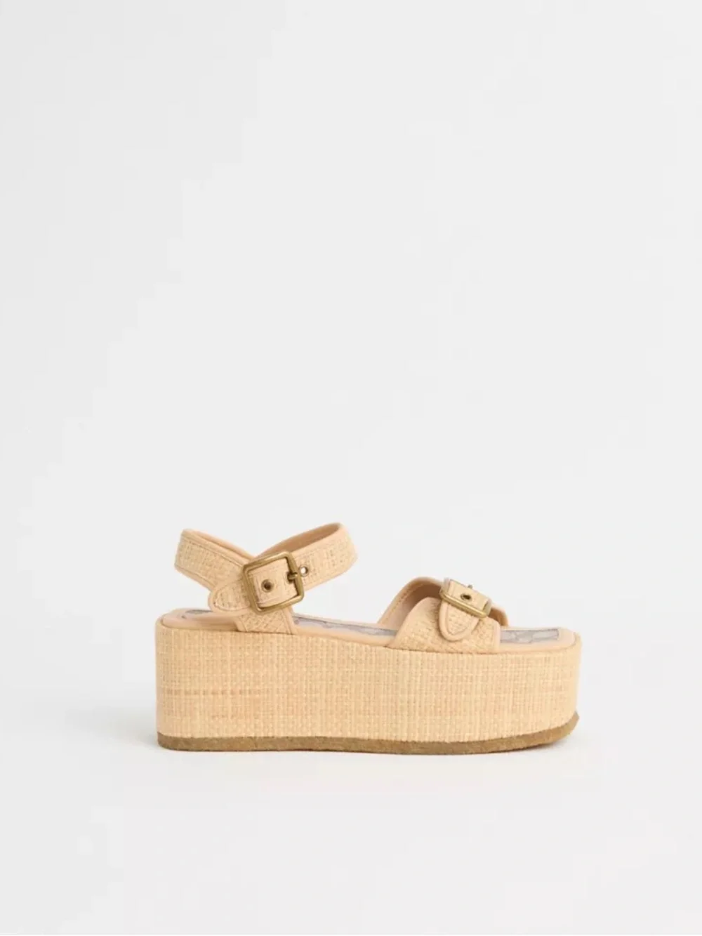 Coach Naomi Raffia Woven Platform